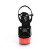 Pleaser - DELIGHT609 Sandale à bride à la cheville - Noir/Rouge Product image